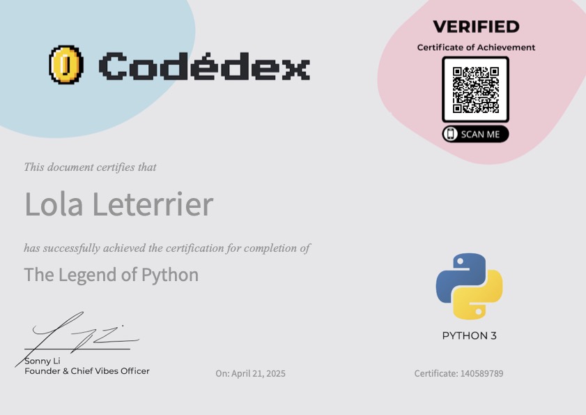 Certification 1